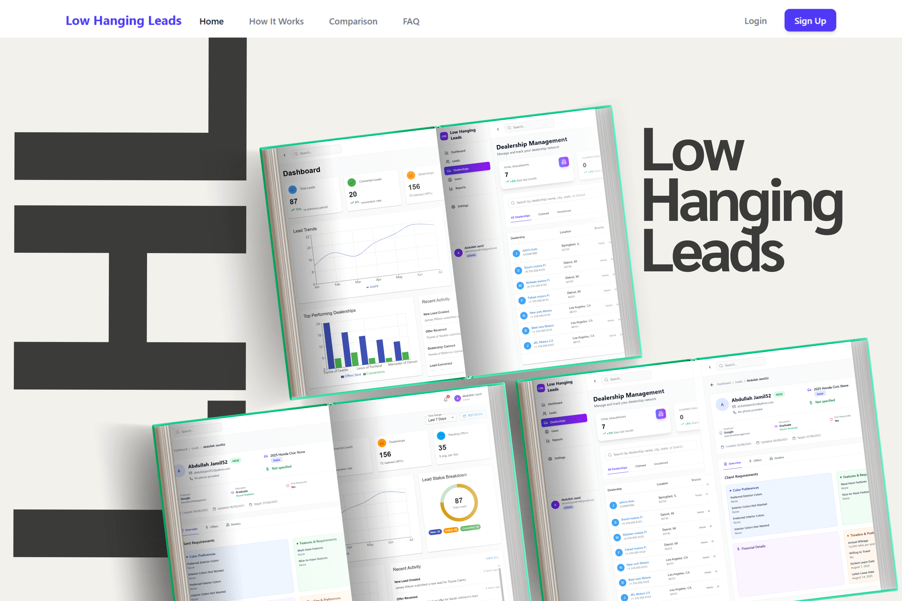Low Hanging Leads Car Purchase Platform