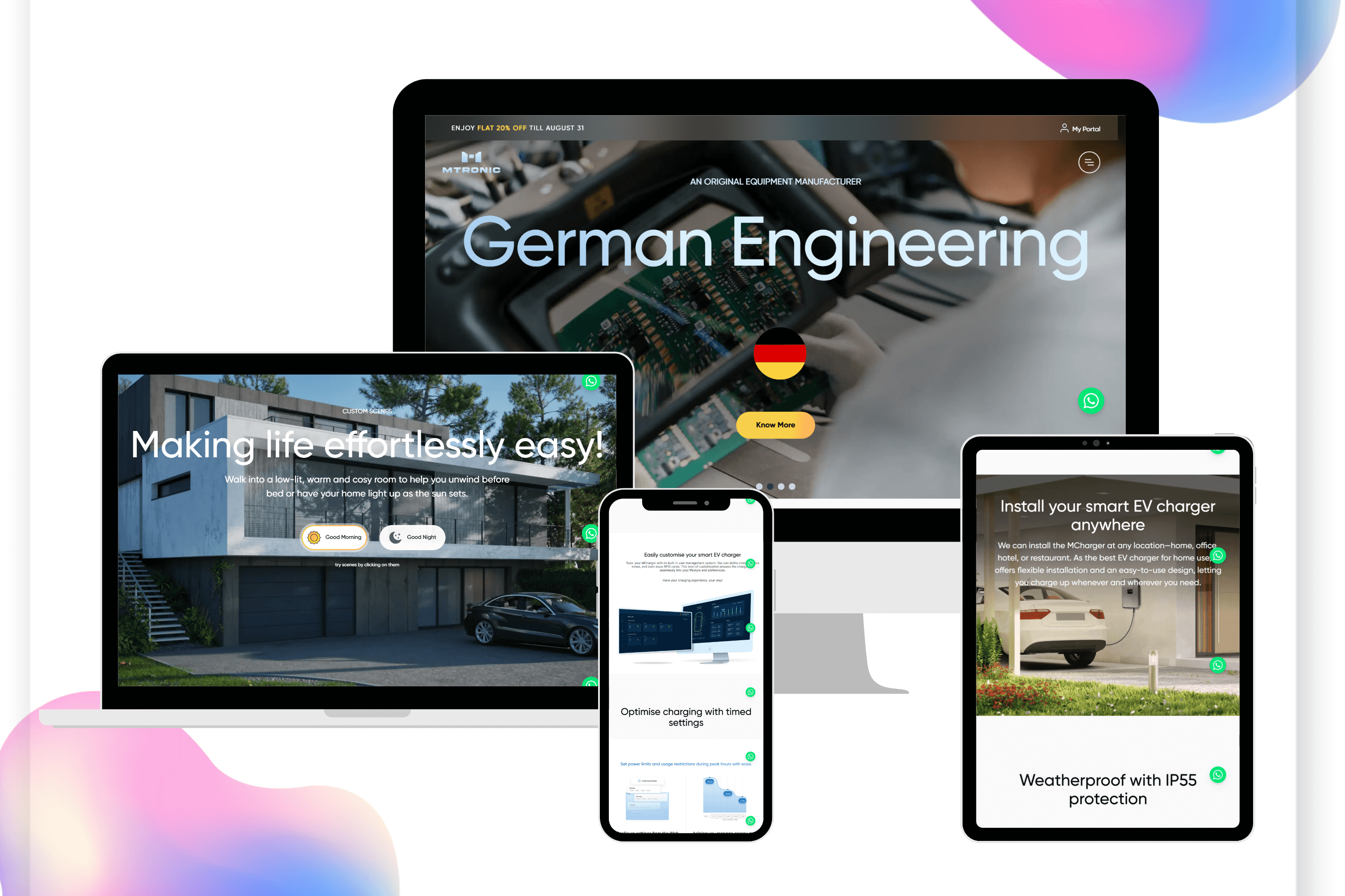 MTronic Global Product Marketing Website